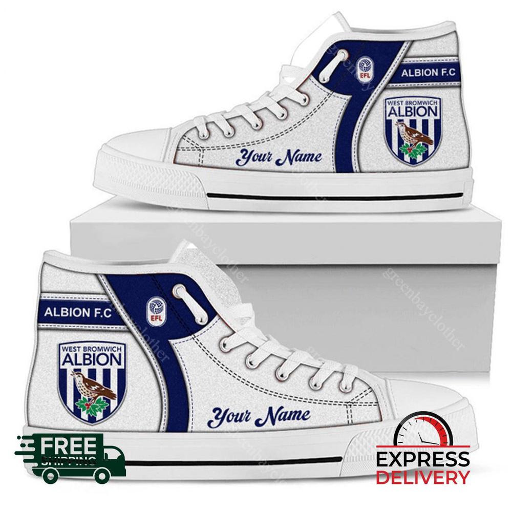 West Bromwich Albion Personalzied High Top Canvas Shoes West Bromwich Albion Personalzied High Top Canvas Shoes