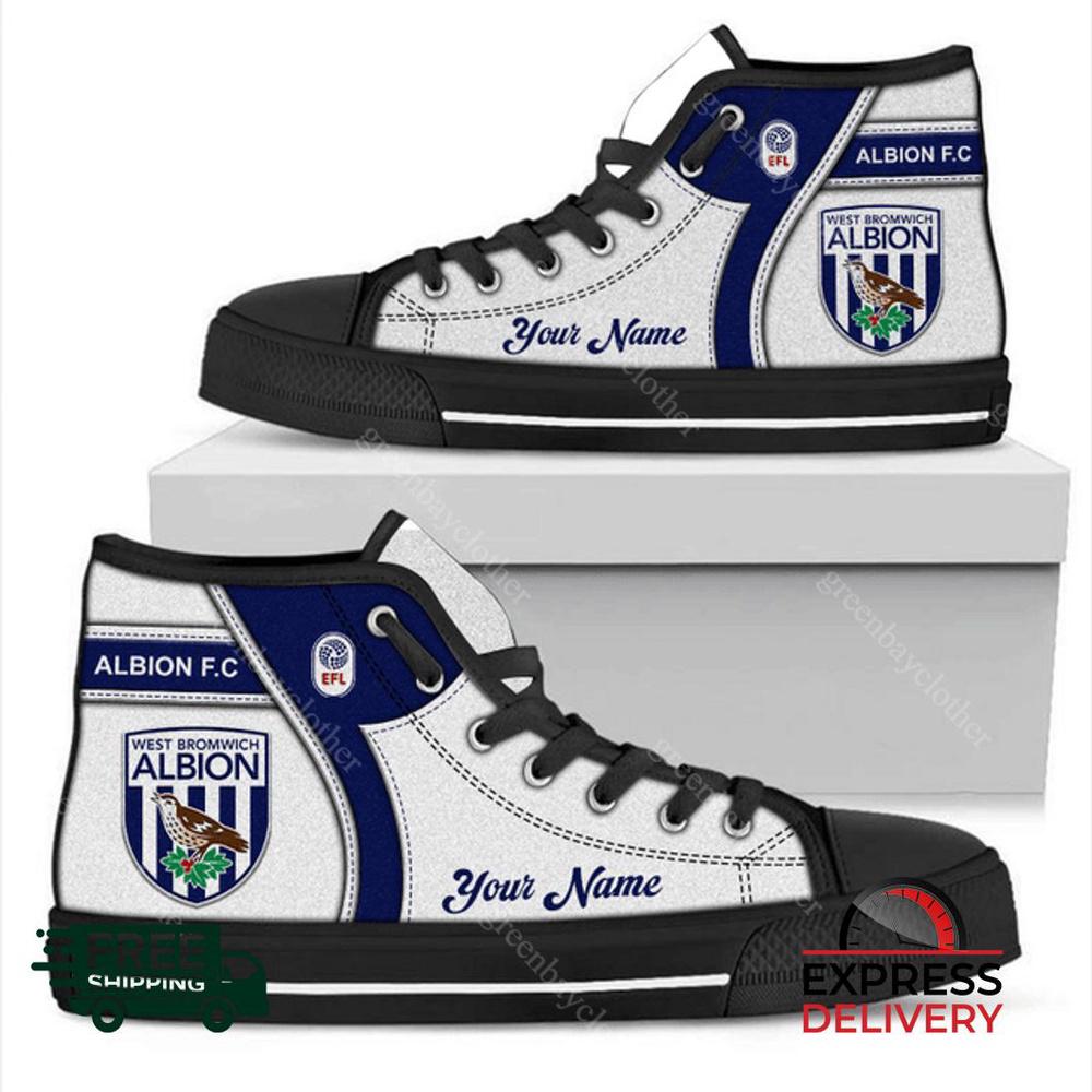 West Bromwich Albion Personalzied High Top Canvas Shoes West Bromwich Albion Personalzied High Top Canvas Shoes