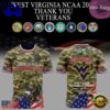 West Virginia Mountaineers Veterans Day 2026 T Shirt, Sport Trend 3D Shirt