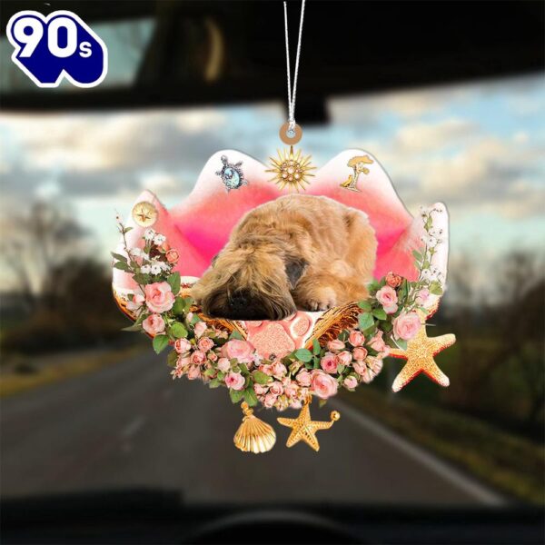 Wheaten Terrier Sleeping In The Seashell Ornament, Gift For Christmas