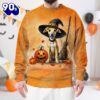 Whippet Dog In Spooky Autumn Halloween 3D Shirt  For Man And Women
