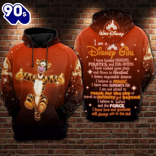 Winnie The Pooh Cartoon Tigger Girl Hoodie All Over Printed 3D Unisex Men Women