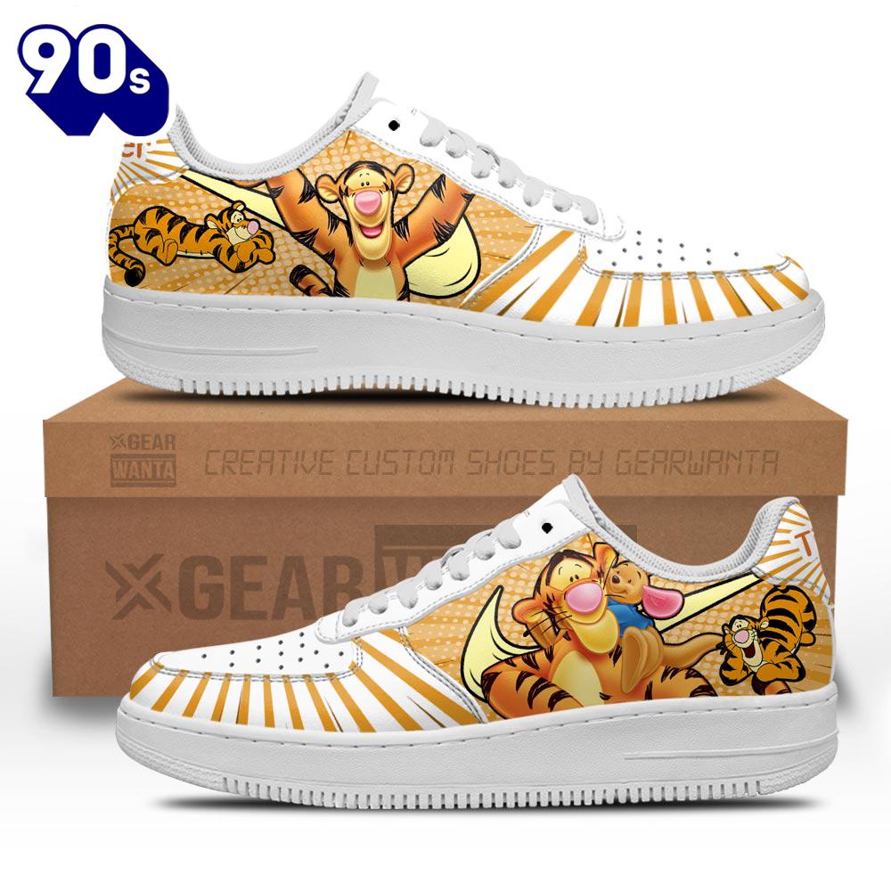 Winnie The Pooh Tigger Air Sneakers Custom Winnie The Pooh Tigger Air Sneakers Custom