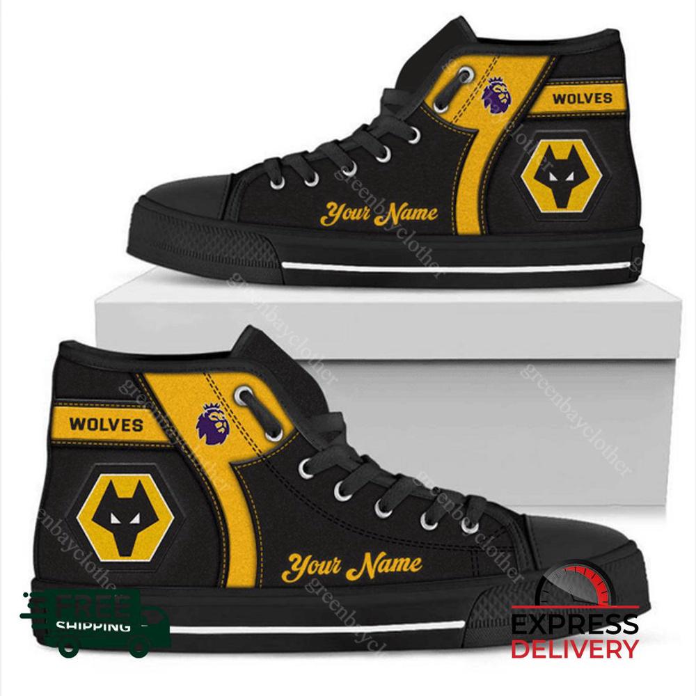Wolverhampton Wanderers F.C Personalzied High Top Canvas Shoes Wolverhampton Wanderers F.C Personalzied High Top Canvas Shoes