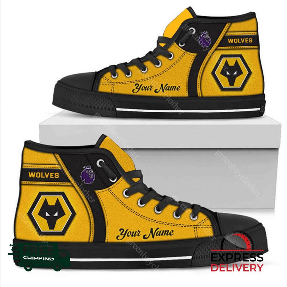 Wolverhampton Wanderers F.C Personalzied High Top Canvas Shoes Wolverhampton Wanderers F.C Personalzied High Top Canvas Shoes