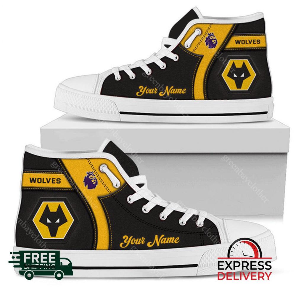 Wolverhampton Wanderers F.C Personalzied High Top Canvas Shoes Wolverhampton Wanderers F.C Personalzied High Top Canvas Shoes
