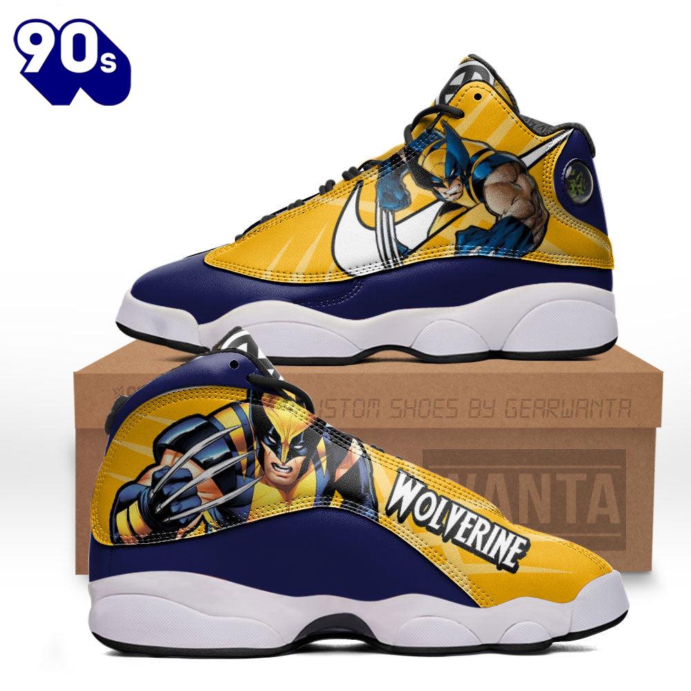 Wolverine Air Jordan 13 Sneakers Super Heroes Custom Shoes Wolverine Air Jordan 13 Sneakers Super Heroes Custom Shoes
