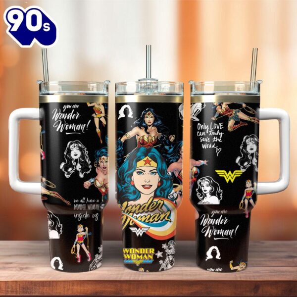 Wonder Woman Mother Day Custom Stanley Quencher 40oz Stainless Steel Tumbler  For Fans