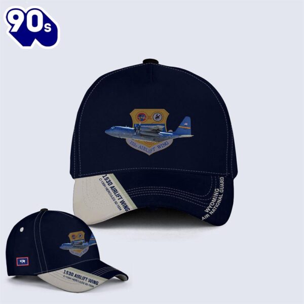 Wyoming Air National Guard 153d Airlift Wing C-130H Hercules 92-1534 Baseball Cap  Gift For Veteran Day