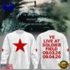 YE LIVE AT SOLDIER FIELD, 2026 Ye Live Concert Tour White Sweatshirt, Viral 3D Music Tee