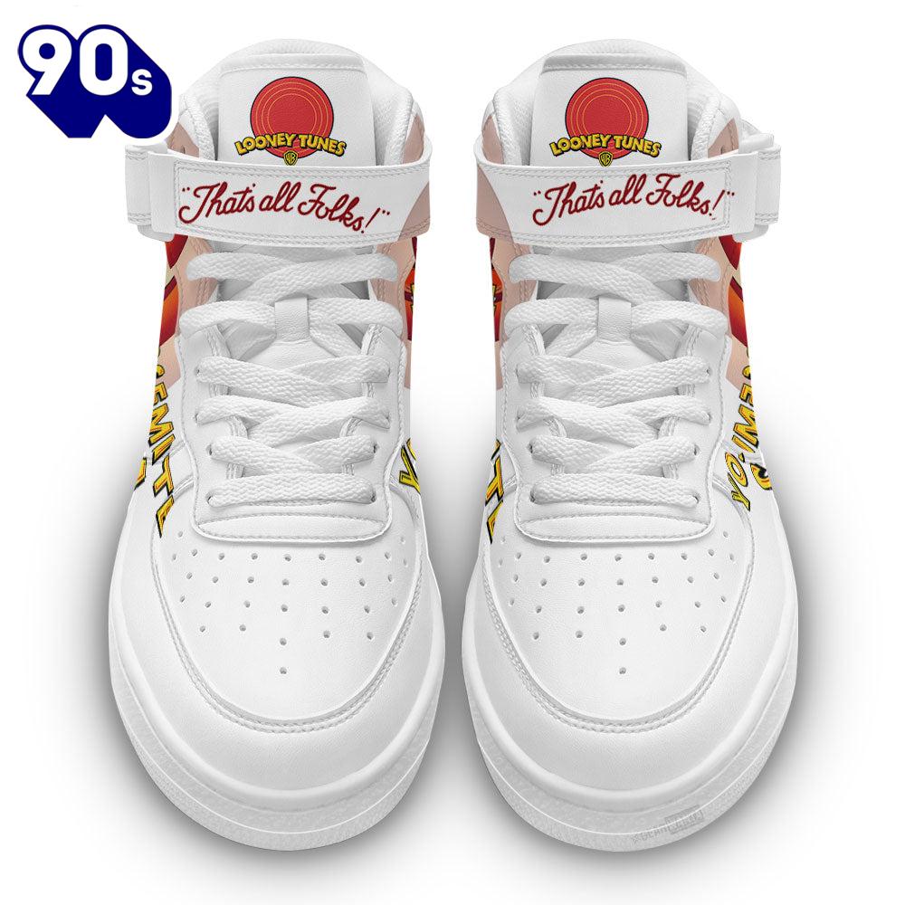 Yosemite Sam High Top Air Force Shoes Custom Looney Tunes Sneakers
