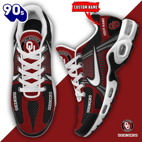 ZNCAA Oklahoma SoonersFootball Team Sport Custom Max Plus Shoes